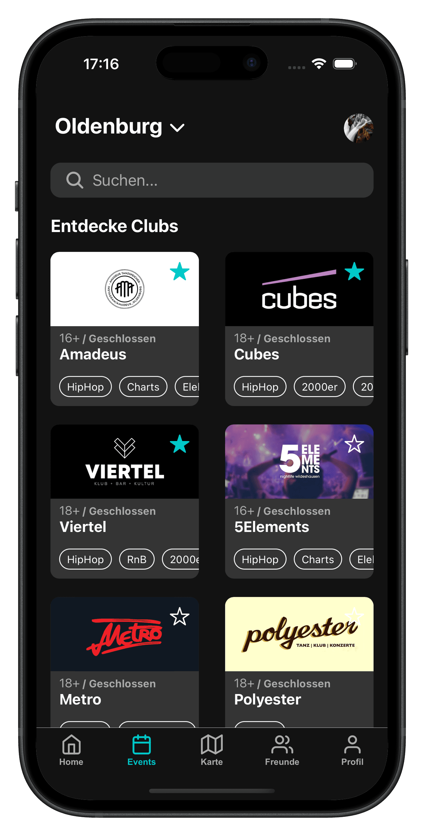 Club-Discovery in Revibe